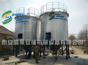 國(guó)內(nèi)客戶鋼板倉(cāng)安裝